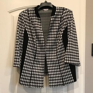 Allison Daley open front houndstooth jacket